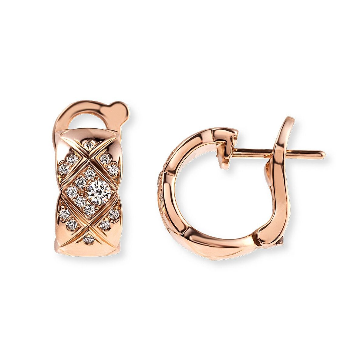 CHANEL シャネル ダイヤモンド　ピアス ココクラッシュ ピンクゴールド シャネル ココ クラッシュ ダイヤモンド ピアス／イヤリング