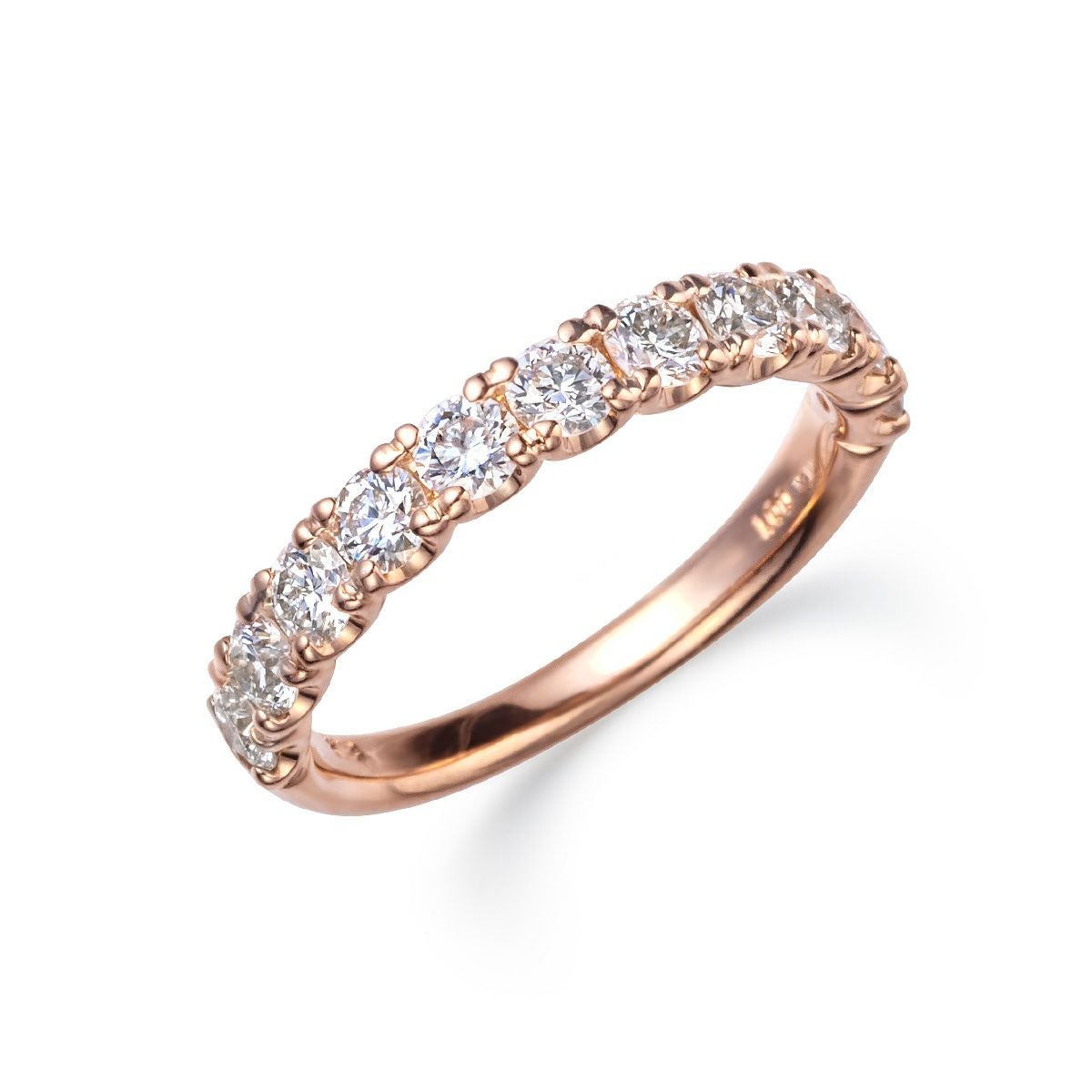 K18PG ダイヤモンド ハーフエタニティ リング 1.00ct | アラジン