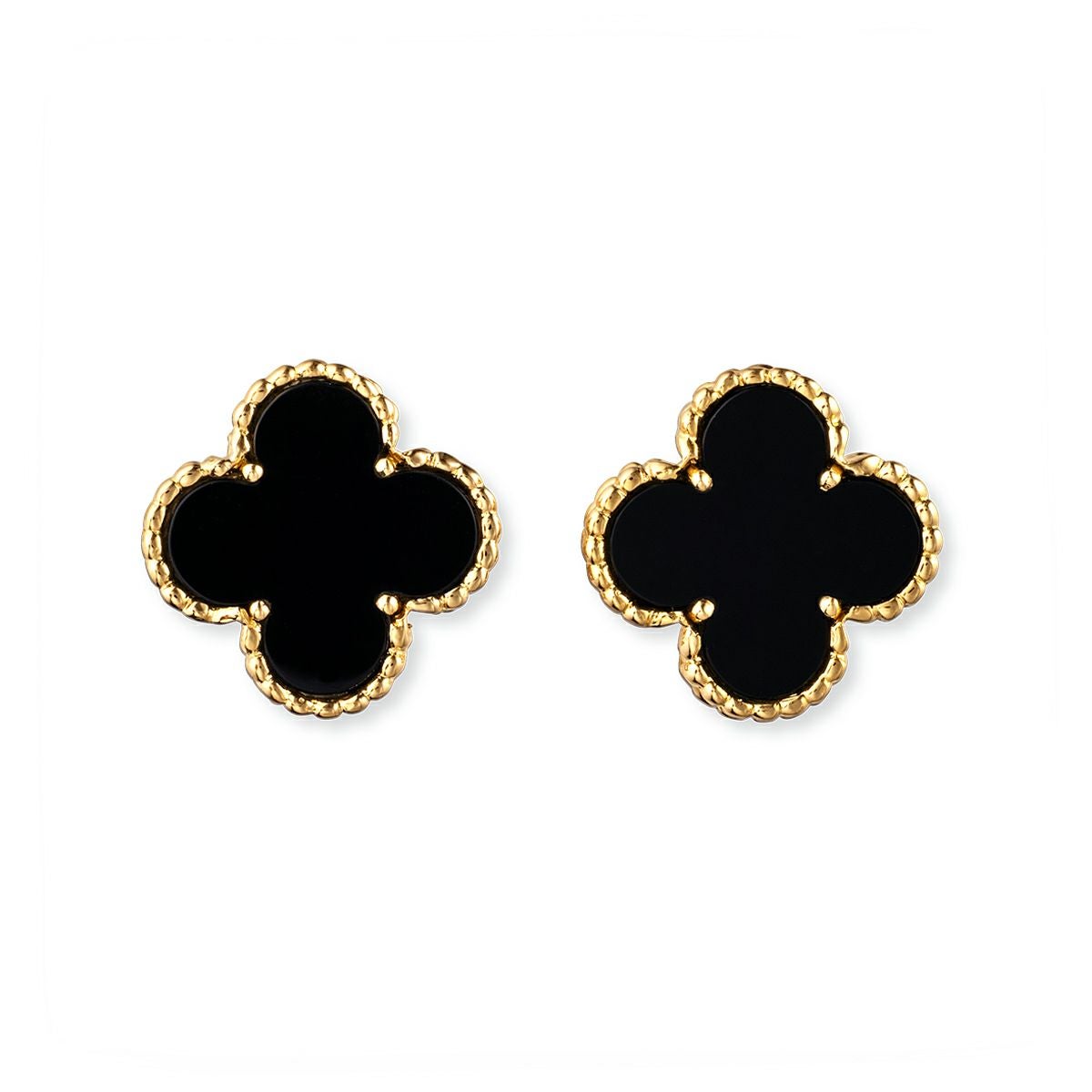 極美品⭐︎ヴァンクリーフ&アーペル ヴィンテージ アルハンブラ オニキス ピアス ヴァンクリーフ＆アーペル ヴィンテージ アルハンブラ オニキス ピアス