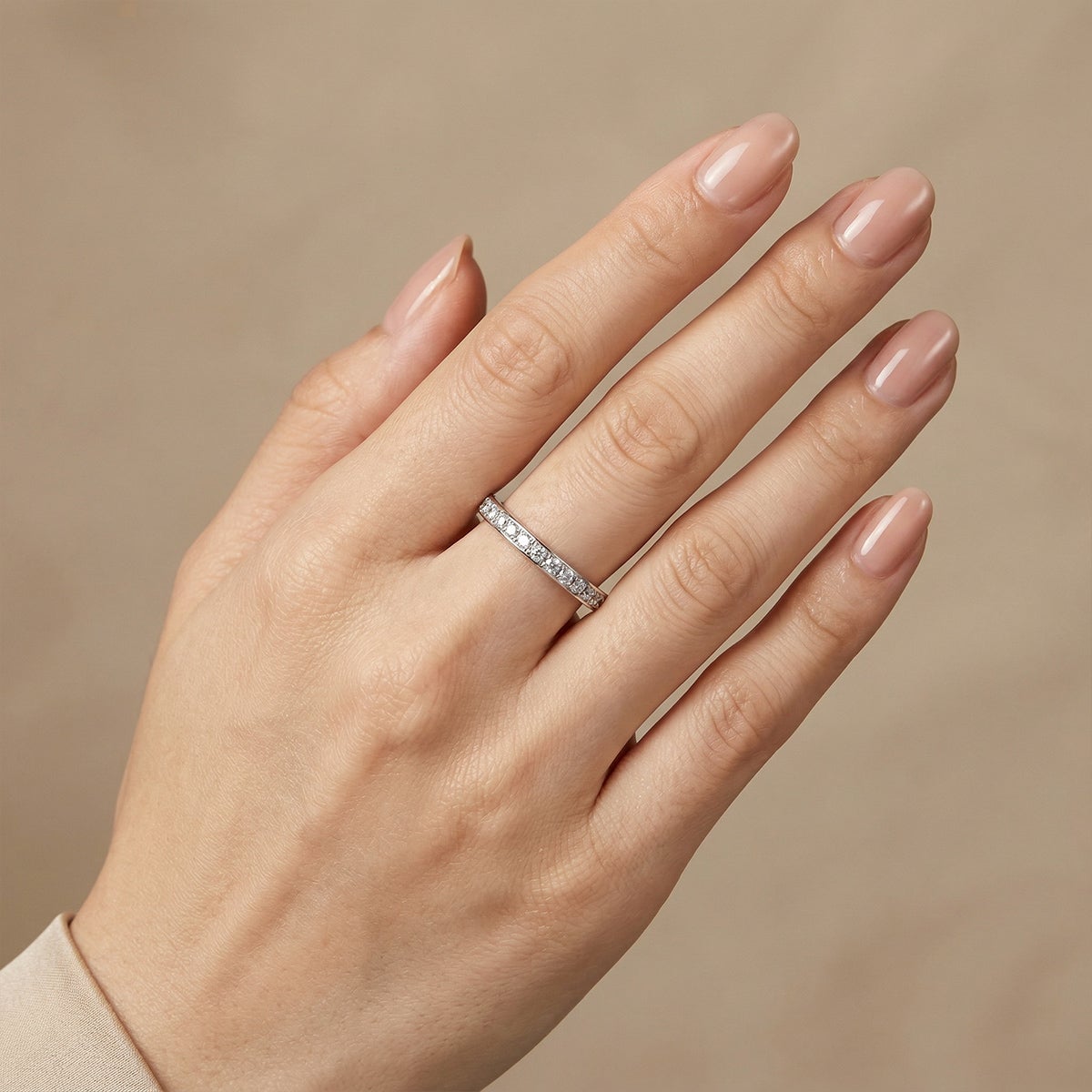 K18WG ダイヤ0.30ct ハーフ エタニティリング K18WG ダイヤモンド ハーフエタニティ リング | アラジン ONLINE SHOP